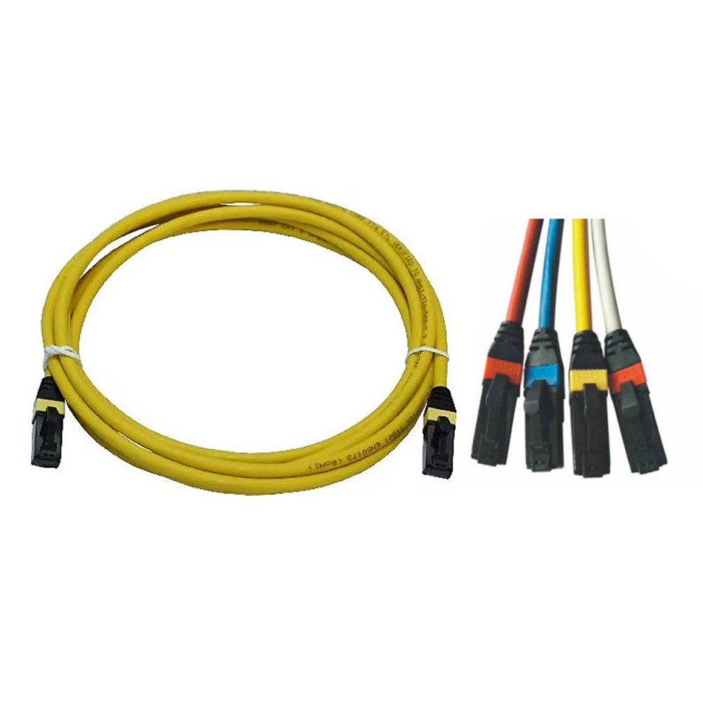 ERAT S/FTP CAT6A  1m 26AWG LS0H Patch Cord Sarı