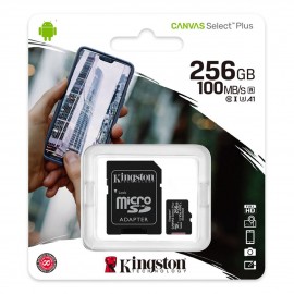 KINGSTON 256GB Class10 UHS-I SDXC Canvas Select Plus microSD Hafıza Kartı