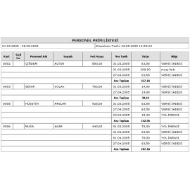 Perkotek Personel Takip Programı