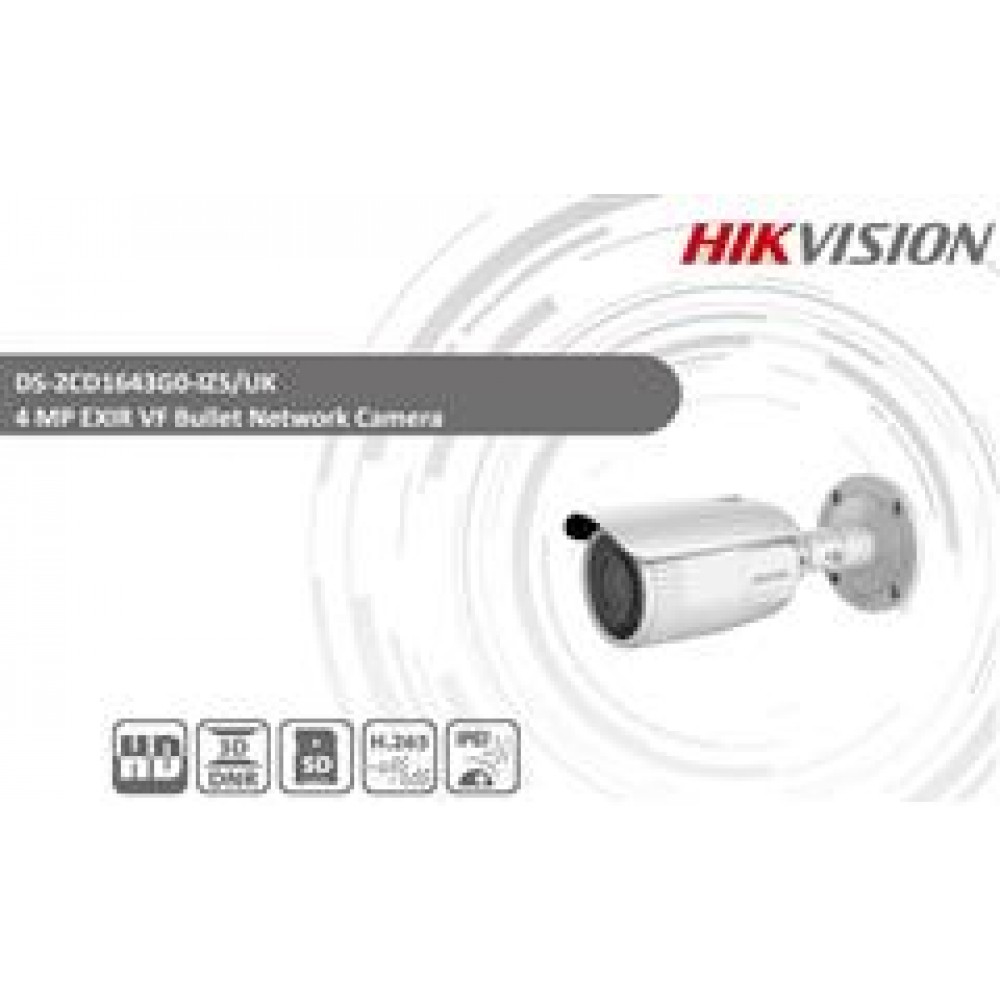 DS-2CD1643G0-IZS/UK@1 / HIKVISION 1643G0-IZS/UK 4MP IR 2.7~13,5mm Motorize IR Bullet Kamera (H.265+)