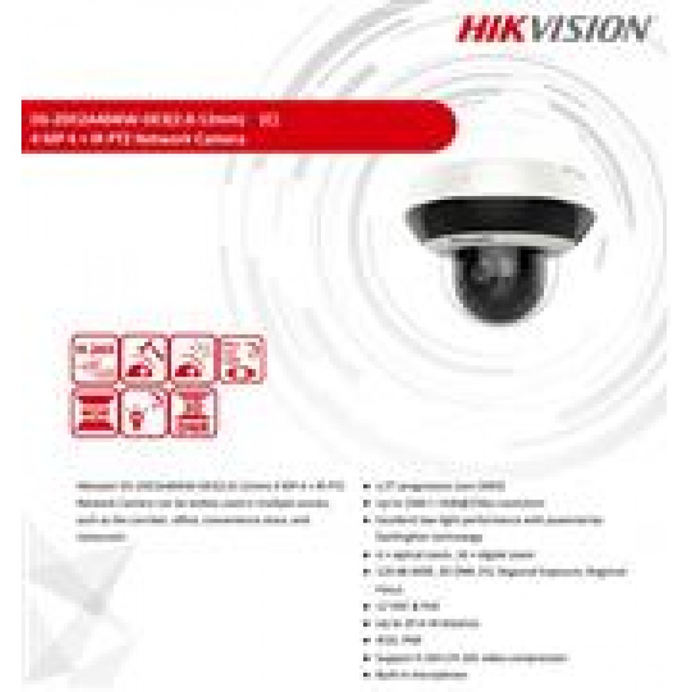 DS-2DE2A404IW-DE3 / HIKVISION. 2A404 4MP İç Ortam IR PTZ Kamera (4X, 20mt IR)