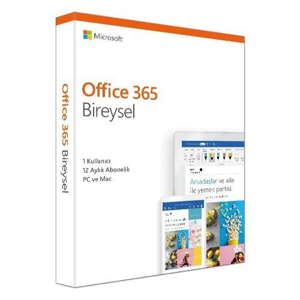 Microsoft Office 365 Bireysel 32/64Bit Turkce Kutu 1 Yıl Qq2-00521