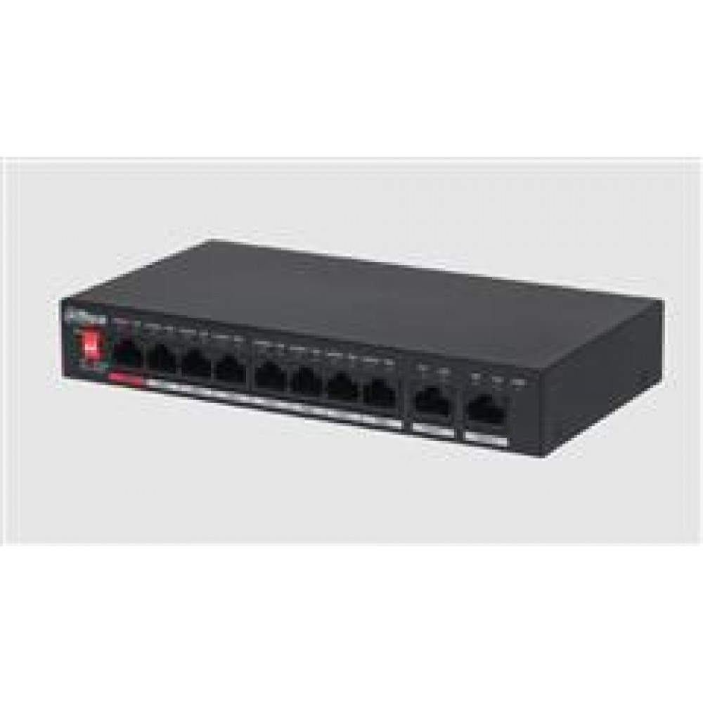 PFS3010-8ET-96-V2 / DAHUA PFS3010-8ET-96-V2 8FE PoE Port (8xPoE 96W), 2GE Uplink Port Switch