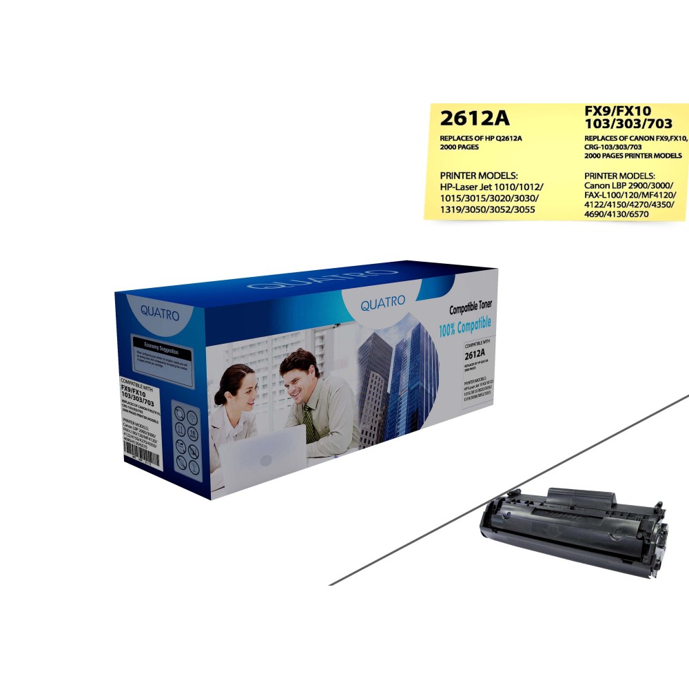QUATRO TONER HP 2612A FX 9 FX 10 ( 2K )