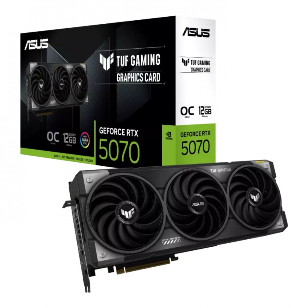 12 GB ASUS TUF-RTX5070-O12G-GAMING RTX 5070 GDDR7 192bit OC 2xHDMI 3xDP ARGB