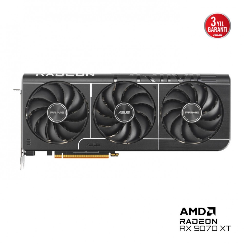 16 GB ASUS PRIME-RX9070XT-O16G AMD RX 9070XT GDDR6 OC EKRAN KARTI
