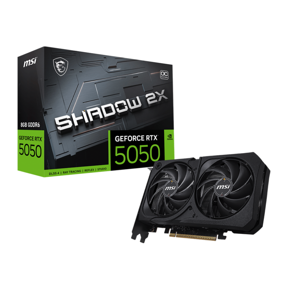 8 GB MSI RTX 5050 SHADOW 2X OC GDDR6 128B DX12 PCIE 5.0 X16 (3XDP 1XHDMI)