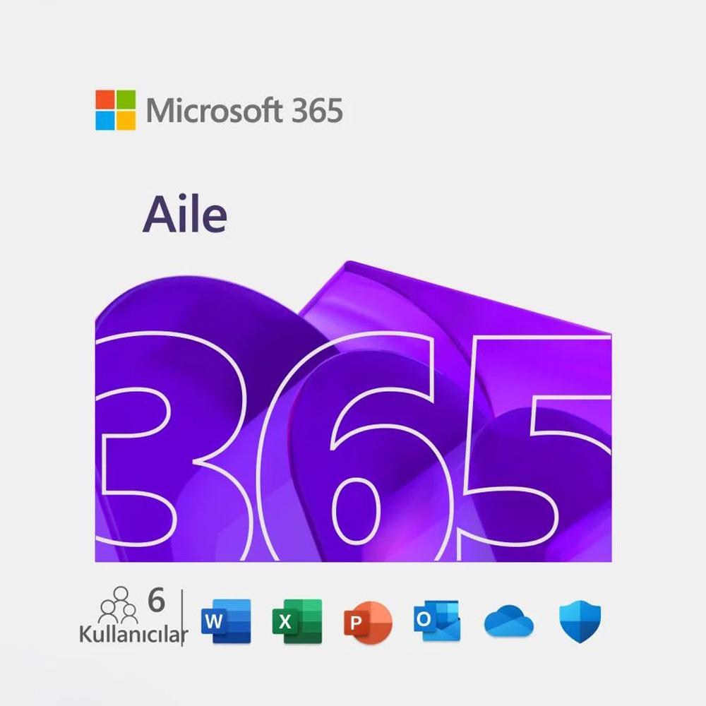 MS 365 AILE 32/64BIT TR/ENG 6 Kullanıcı 1 Yıllık Lisans ESD