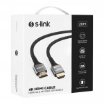 S-LINK SLX-HD4K20 19+1 HDMI to HDMI 20m Metal v2.0 4K (4096*2160) 30Hz Kablo