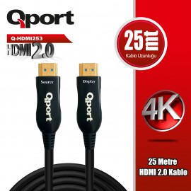 QPORT 25M HDMI 2.0 VERSİYON 4K 60HZ YÖNLÜ KABLO (Q-HDMI253)