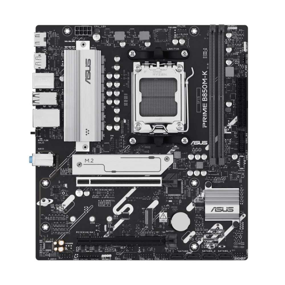 ASUS PRIME B850M-K AM5 DDR5 8200 DP HDMI 2xM2 USB3.2 AURA RGB 2.5Gbit LAN mATX