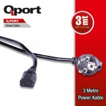 QPORT 3M PC POWER KABLOSU (Q-POW3)
