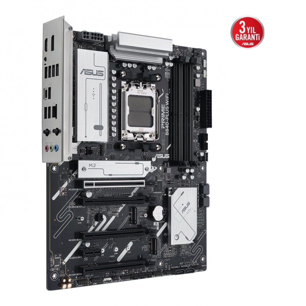ASUS PRIME B840-PLUS WIFI AM5 DDR5 7600 3xM2 USB3.2 AURA RGB 2.5Gbit LAN ATX