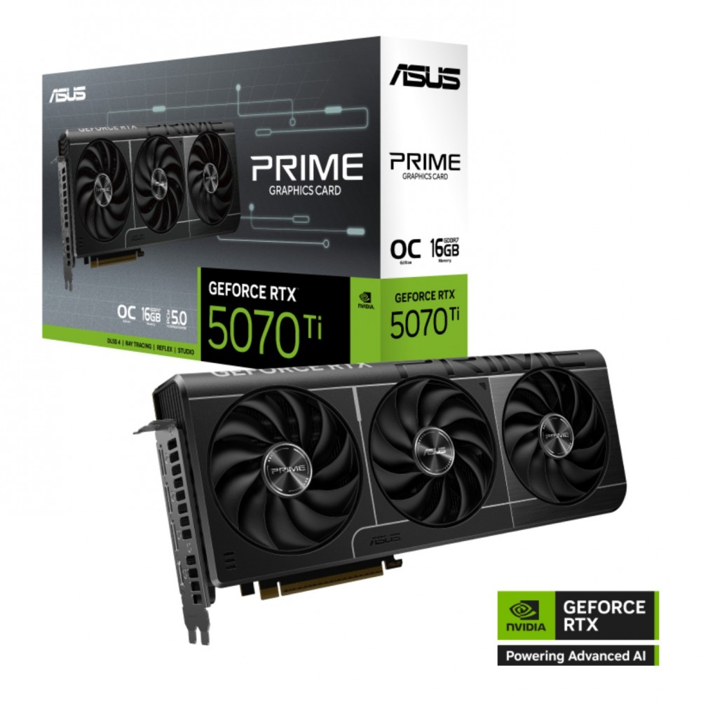 16 GB ASUS PRIME-RTX5070TI-O16G RTX 5070TI GDDR7 256bit OC 2xHDMI 3xDP DLSS4 EKR