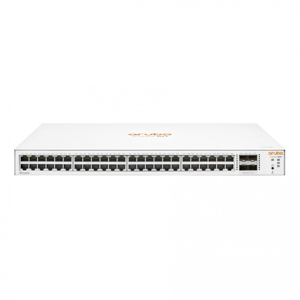 ARUBA JL815A 1830-48G 48GE Port (24 Port PoE - 370W), 4xSFP Yönetilebilir Switch