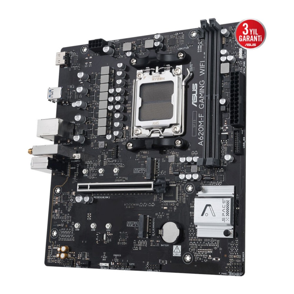 ASUS A620M-F GAMING WIFI AM5 DDR5 8000 HDMI 2xM2 WiFi6E+BT AURA RGB 2.5GLAN mATX