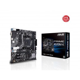 ASUS PRIME A520M-K AMD A520 AM4 DDR4 4400 HDMI VGA M2 USB3.2 mATX