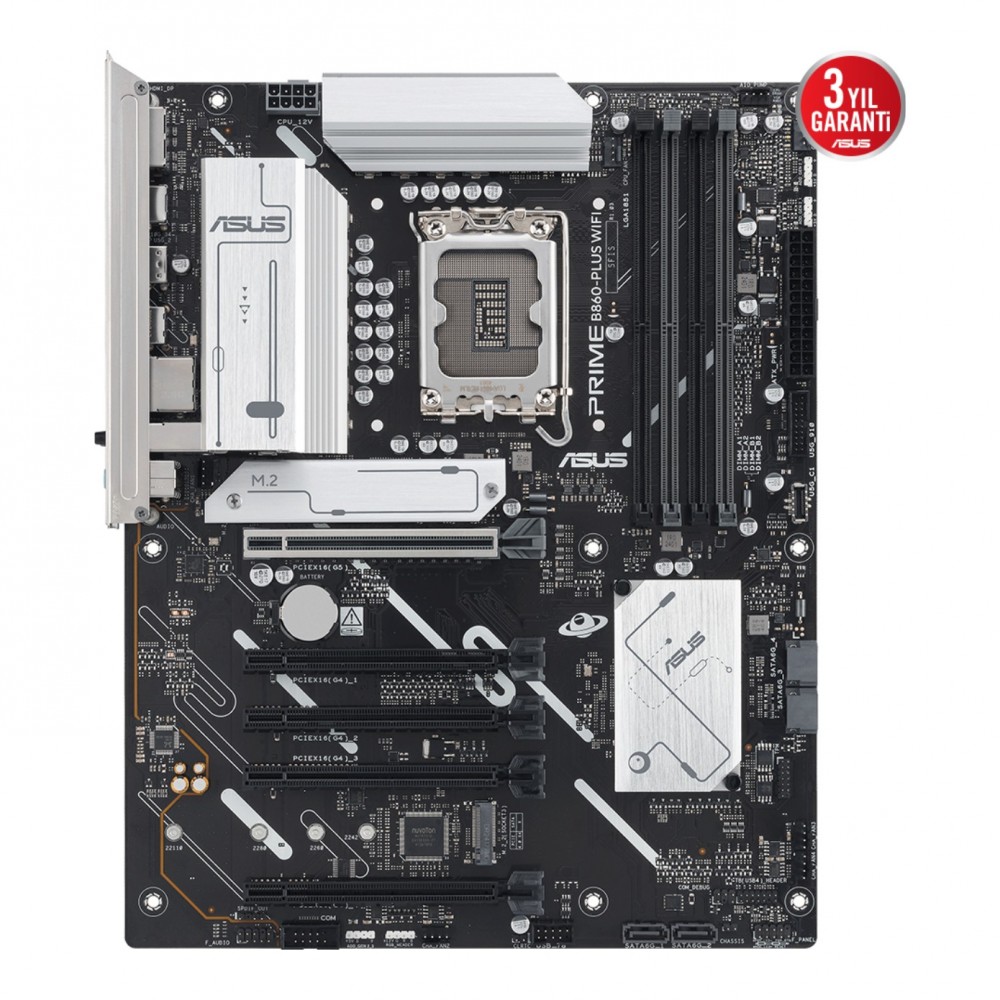 ASUS PRIME B860-PLUS WIFI LGA1851 DDR5 8200 WiFi 6E+BT AURA RGB 2.5Gbit LAN ATX