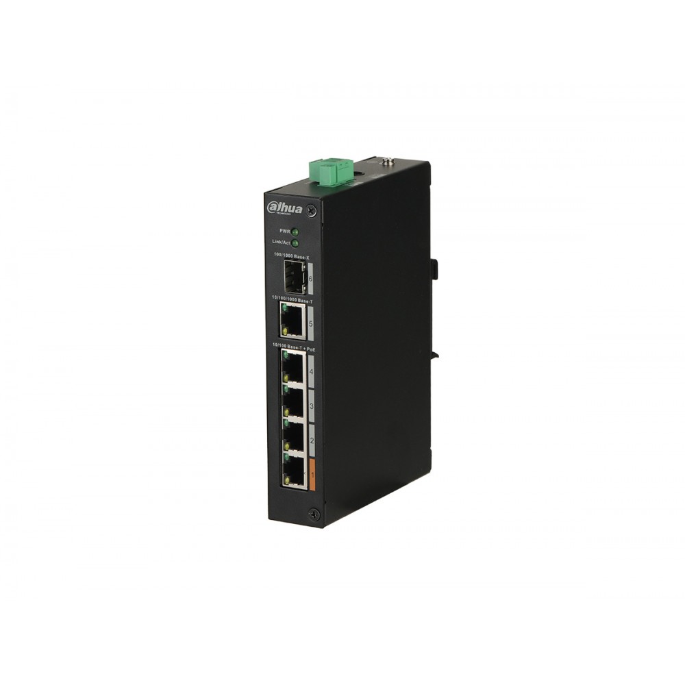 DAHUA PFS3106-4ET-60 4FE PoE Port (60W), 1GE Uplink,1xSFP Endüstriyel Switch