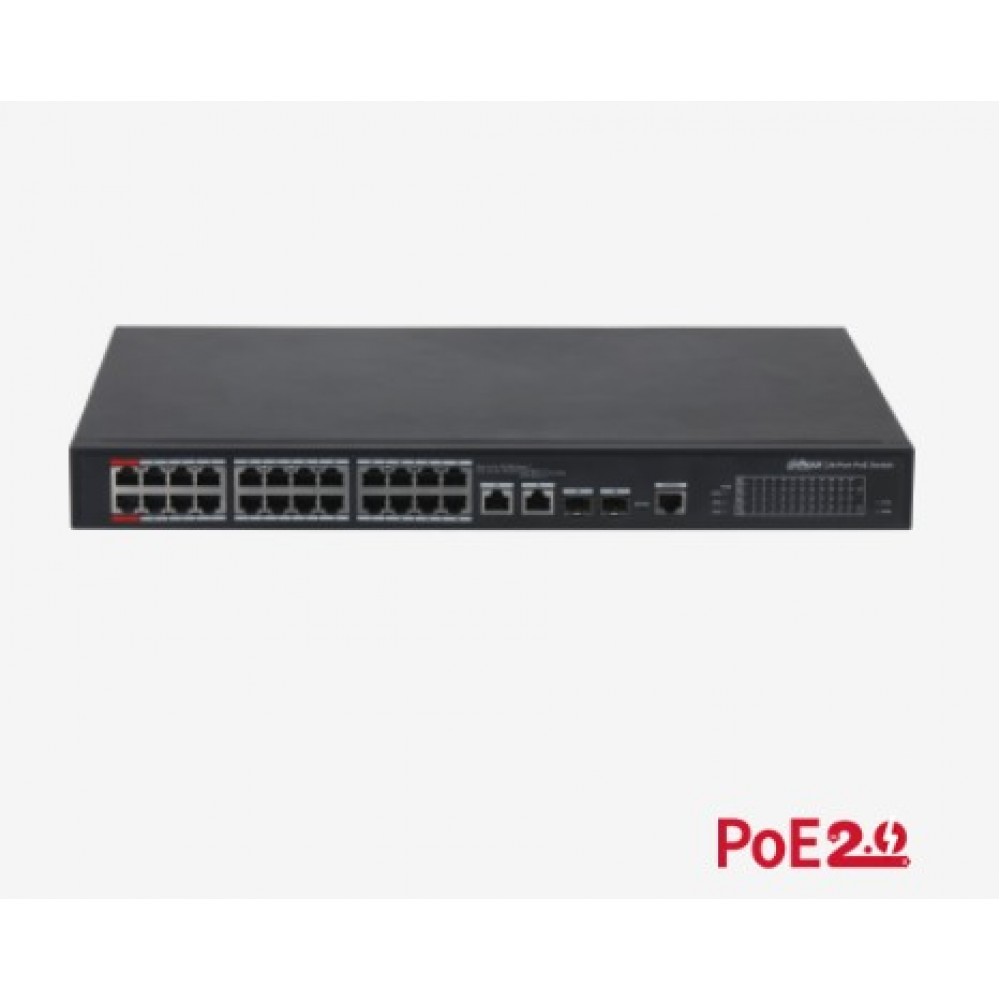 DAHUA PFS4226-24ET-240-V3 24FE PoE Port (240W), 2xCombo SFP Yönetilebilir Swich