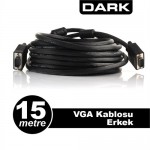 DARK 1.5m VGA,Ferrit Core EMI/RFI Filtreli VGA Kablo