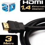 DK HD CV14L300A90 / DARK 3m, HDMI v1.4 4K / 3D ve Ağ Destekli Altın Uçlu  Kablo