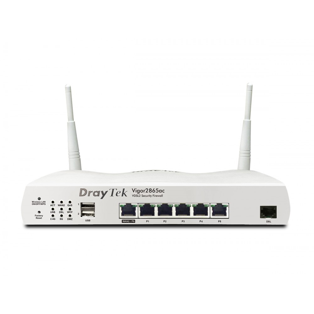 DRAYTEK Vigor 2865ac WiFi VDSL2 & ADSL2+ Dual-Wan VPN Security Router Modem