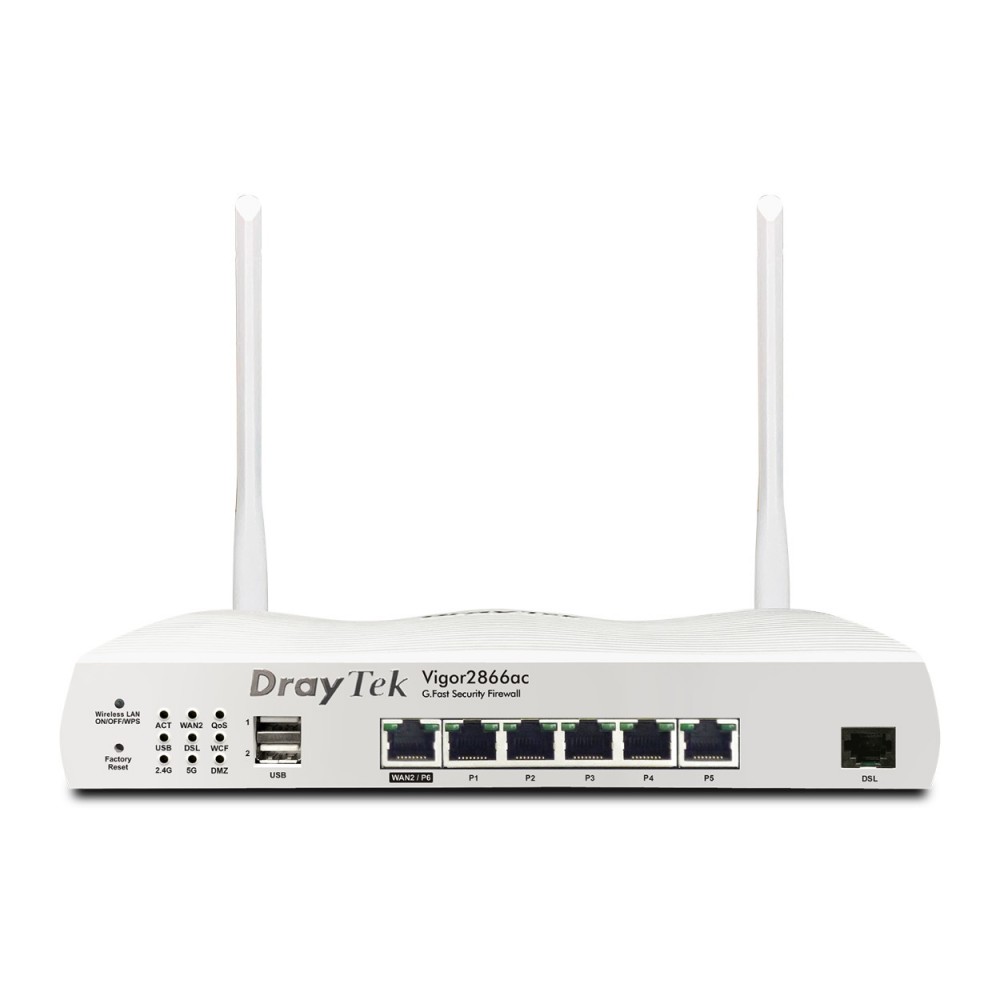 Draytek Vigor 2866Ax (WiFi6) VDSL2 & ADSL2+ Dual-WAN Wireless Security