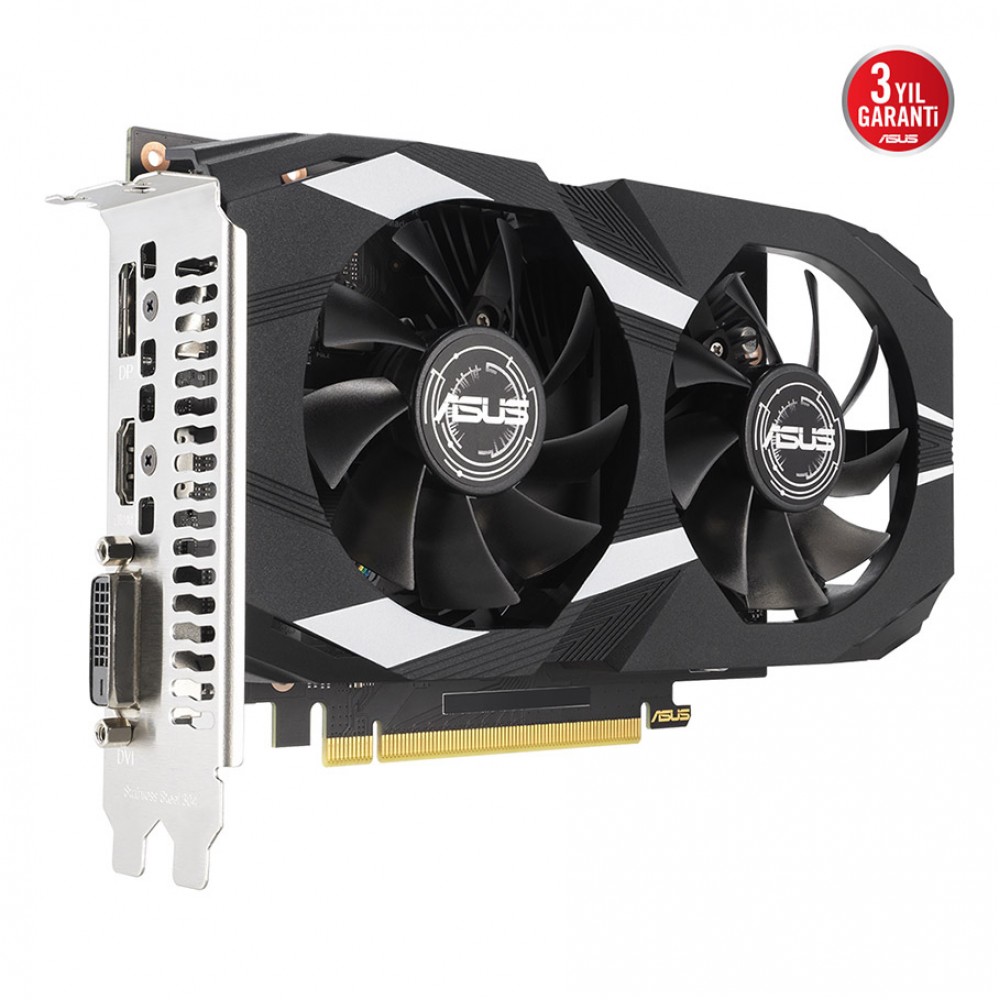 6 GB ASUS DUAL-RTX3050-O6G RTX 3050 GDDR6 96bit 1537MHz OC DVI HDMI DP EKRAN KAR