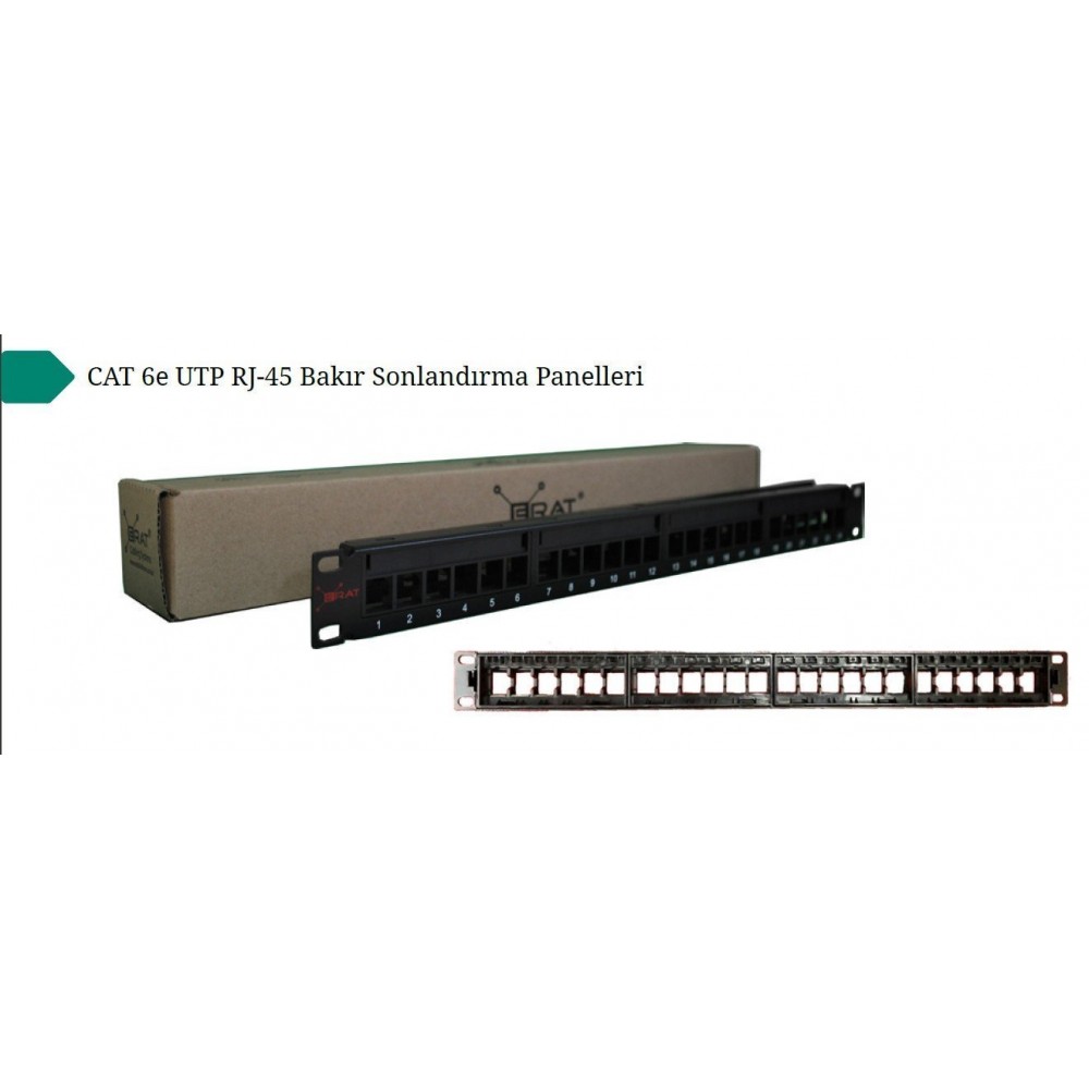 EDP-C6UTP-024 / ERAT 24 PORT CAT6 UTP BOŞ MODULER PATCH PANEL