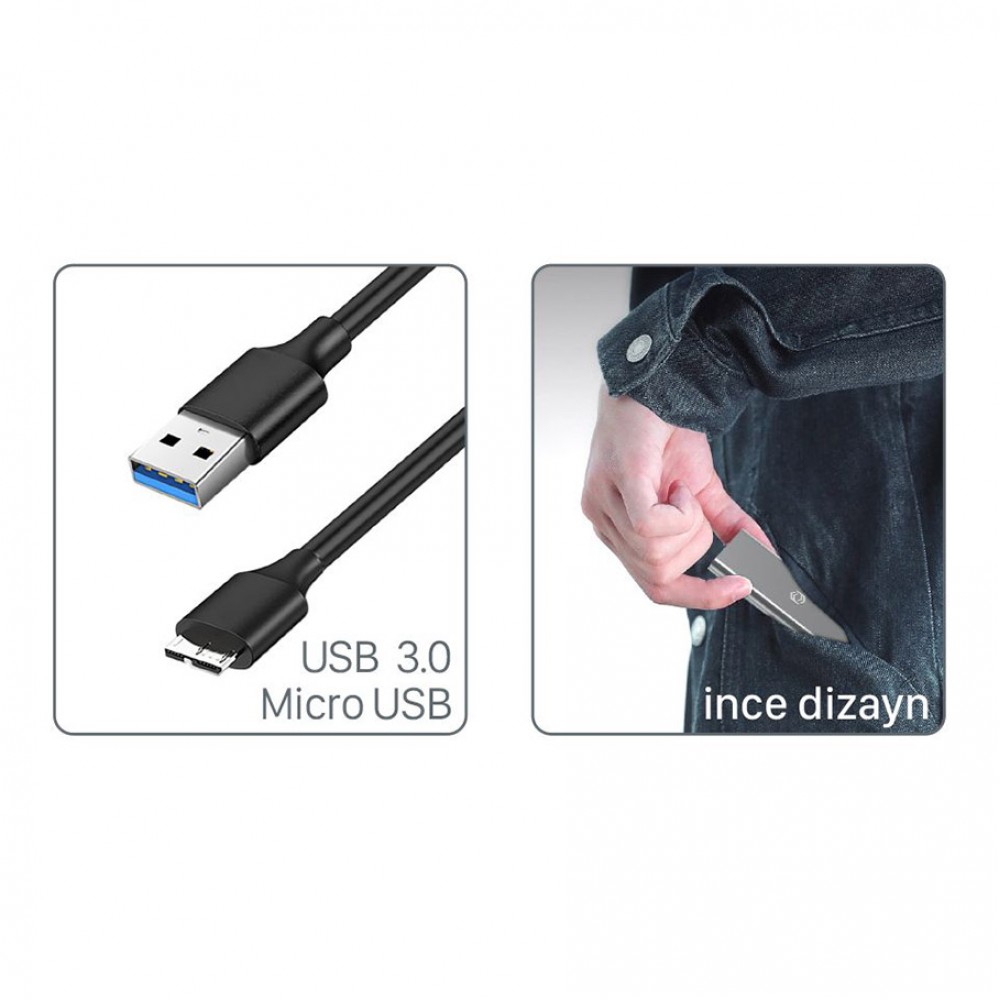 FRISBY FHC-M2310 M.2 NGFF SSD USB 3.0 Alüminyum Disk Kutusu