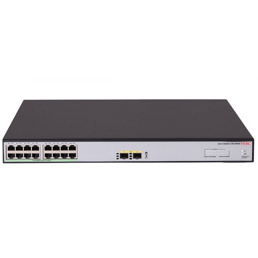 H3C Aolynk S1600V2-18P-HPWR 16GE PoE+ (240W), 2xSFP L2 Yönetilebilir Switch