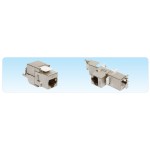 HCS CAT6A FTP Toolless Keystone Jack CAT 6A, LSA+ / 110 IDC T568 A/B, 180