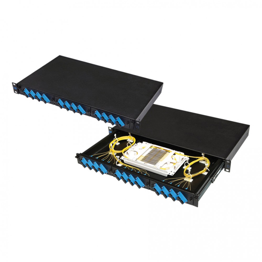 HCS Datalight SC F.O Patch Panel Modülü Siyah Dupleks,24 Port Boş 1U