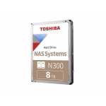 HDWG480UZSVA / TOSHIBA N300 8TB N300 7200RPM SATA3 128MB 7/24  1-8  Yuvalı Nas için