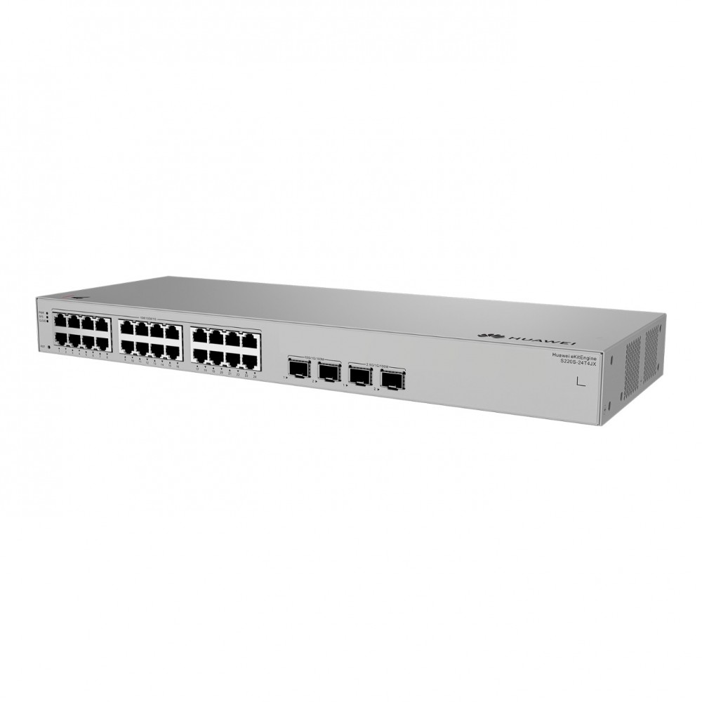 HUAWEI eKitEngine S220S-24T4JX 24GE Port, 2x 2,5G + 2x 10G SFP L2 Yönetilebilir