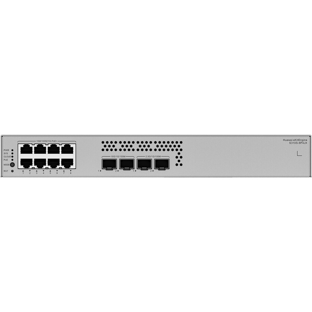 HUAWEI eKitEngine S310S-8P4JX 8GE PoE+ 128W, 2x 2,5G, 2x10G SFP L2+ Yönetillebil