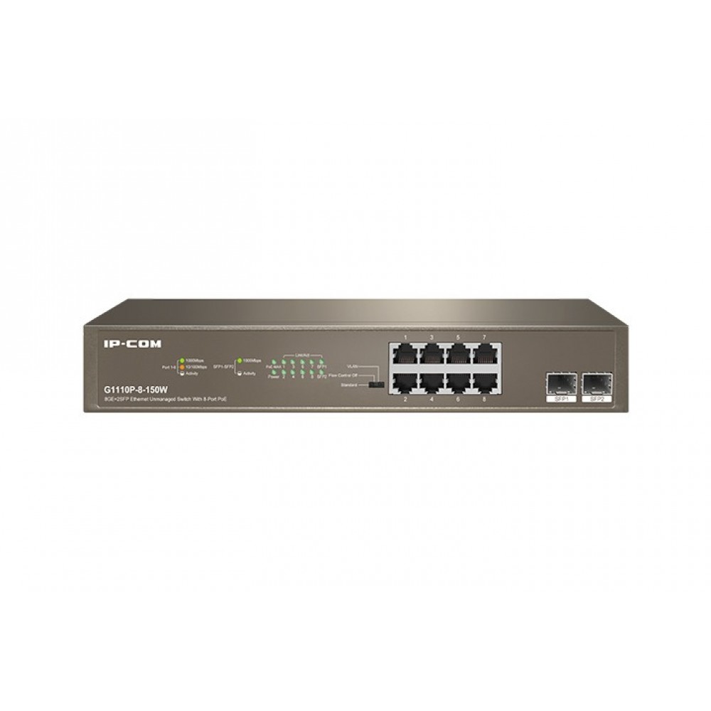 IP-COM G1110P-8-150W 8GE PoE Port (150W), 2xSFP Switch