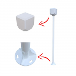 KameraKutusu TRK-150+154B 1,5 Metre Metal Kamera Direği Beyaz ( TRK-154 Dahil )