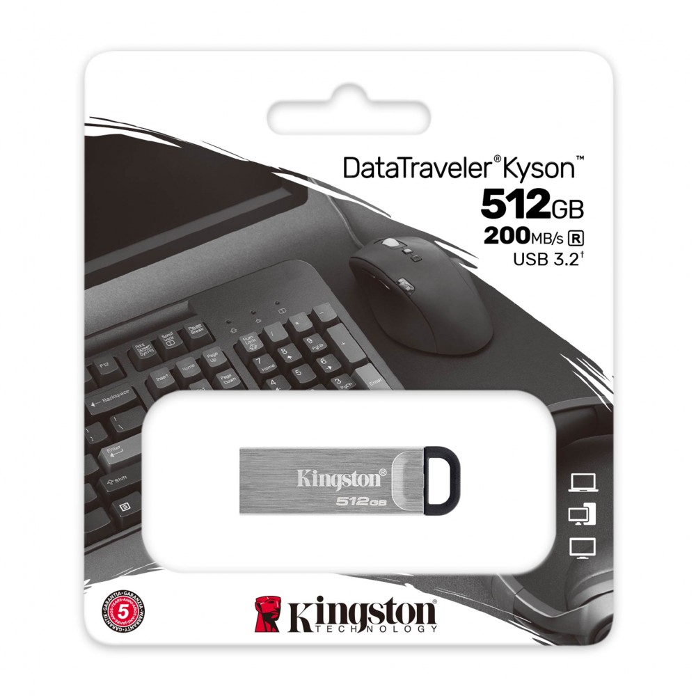 KINGSTON 512GB USB3.2 Gen 1 DataTraveler Kyson 200MB-s Metal