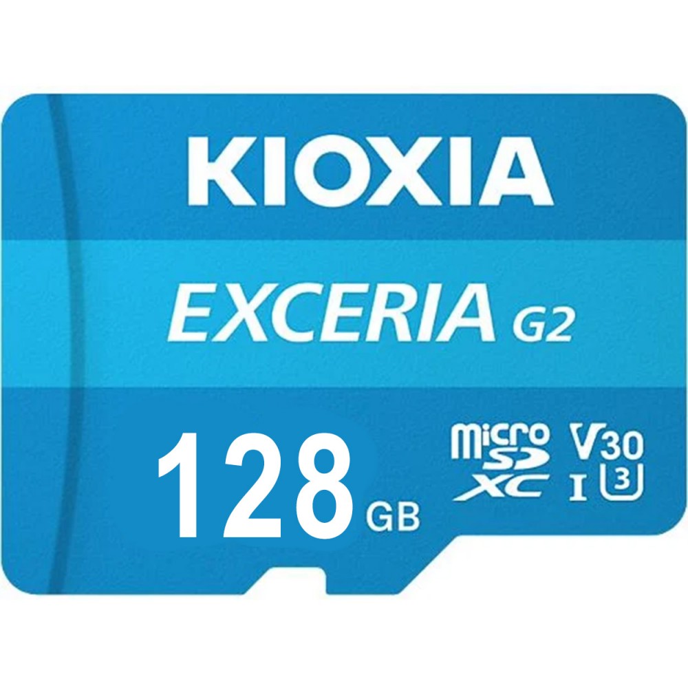 KIOXIA 128GB EXCERIA G2 MICRO SDXC U1 V30 4K 100/50