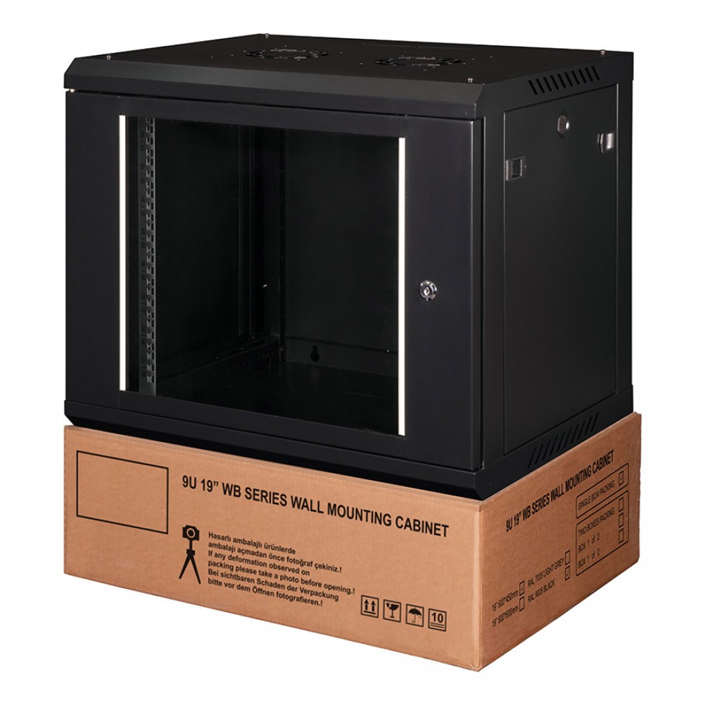 LANDE DEMONTE WB PROlineB 4U 19'' WB ProlineB Duvar Tipi 600x600x280 RAL 9005 Si