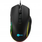 LENOVO LECOO MS140 KABLOLU RGB LED 6400DPI 10T MAKRO OYUNCU MOUSE SİYAH