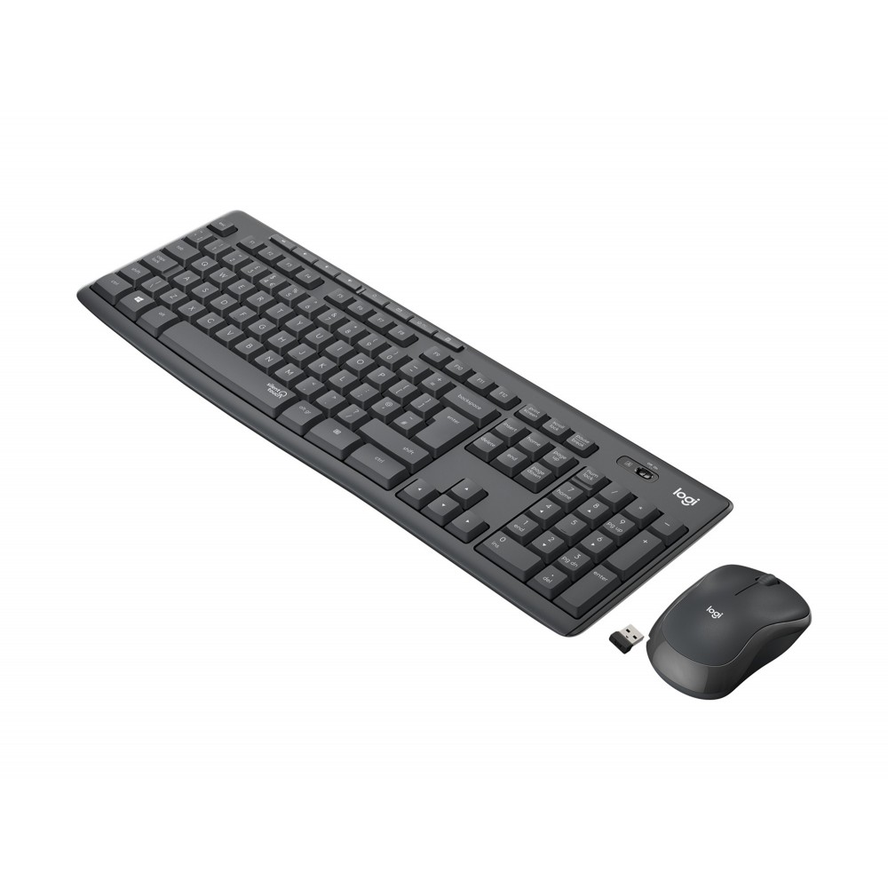 LOGITECH MK295 Kablosuz Klavye Mouse MM Set Siyah (920-009804)