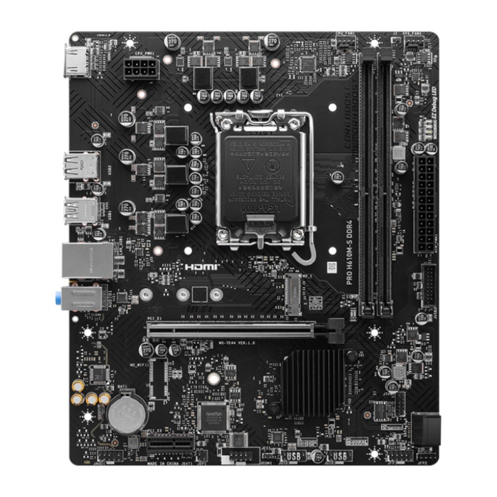 MSI MB PRO H610M-S DDR4 SOKET 1700 DDR4 3200(OC) HDMI  M.2 USB3.2 1x 1G LAN mATX