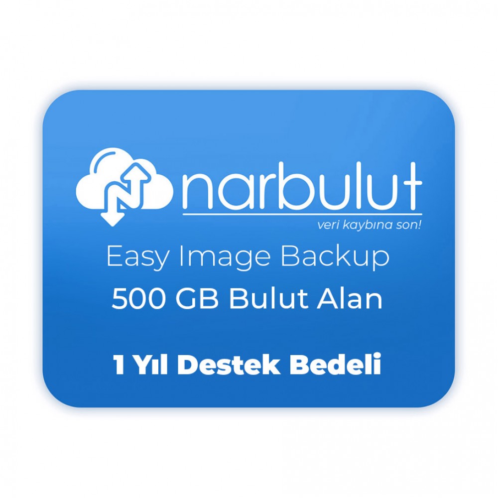 NARBULUT Easy Image Backup  500GB Bulut Alan +1 Yıl destek