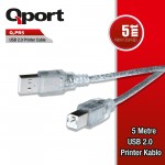 QPORT 5M USB2.0 PRINTER KABLOSU (Q-PR5)