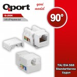 QPORT CAT6 90 DERECE KEYSTONE JACK (Q-J90K)