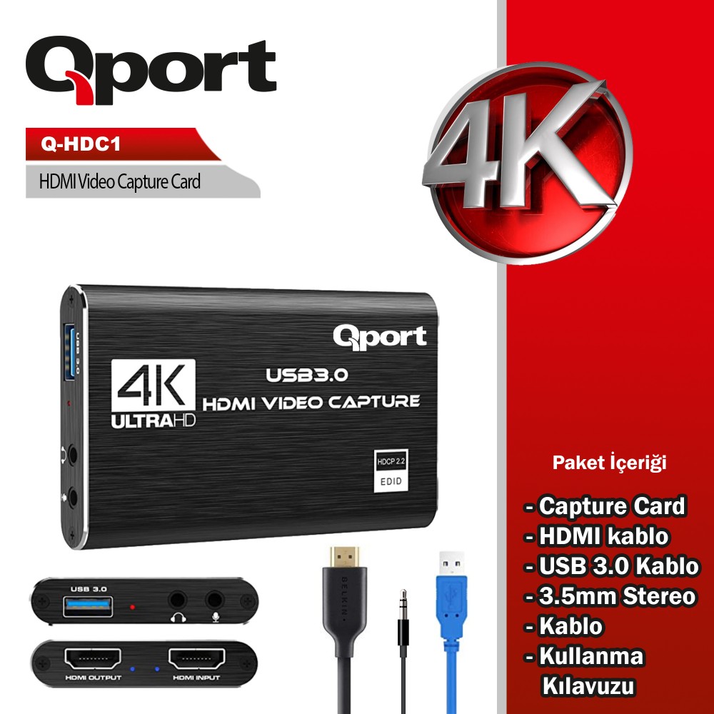QPORT HDMI 4K CAPTURE KART (Q-HDC1)