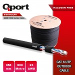 QPORT LSZH 500M CAT6 MAKARALI OUTDOOR  23AWG 0.58MM KABLO (Q-CATFLASH)